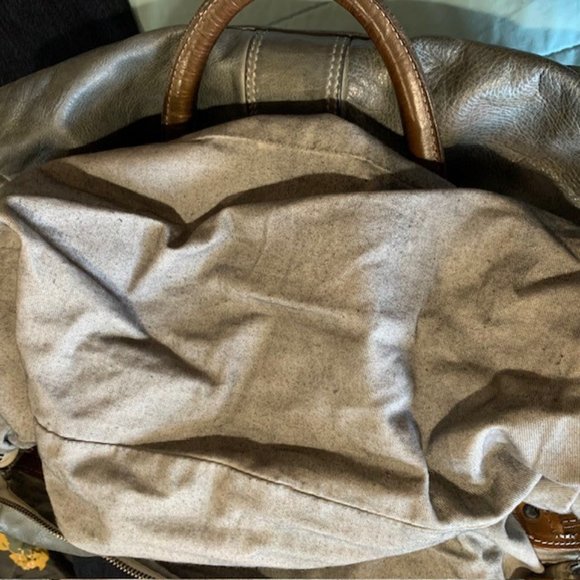 Alchimia Leather Handbag Grey and Brown - Picture 6 of 12